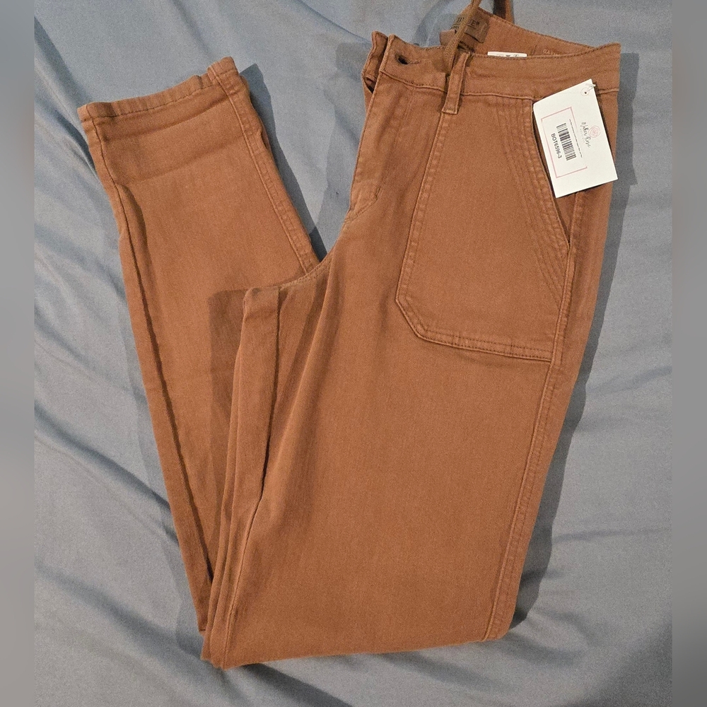 Judy Blue Brown High-Rise Track Jogger Pants